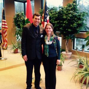 Em march 2015 at fulbright reception with Jozsi